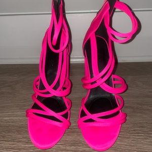 Pink Strappy Heels